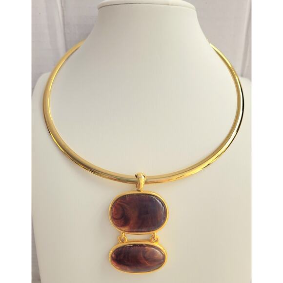 Worthington Jewelry - Worthington Necklace Tiger Eye Gold